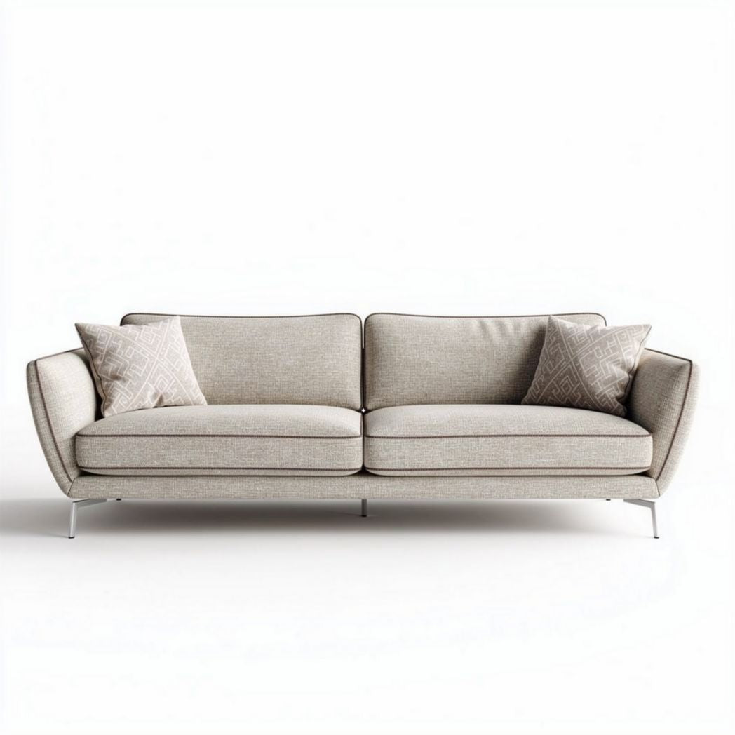 Sofa van stof voor de woonkamer met losse kussens - 200 x 90 x 80cm