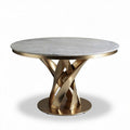 Eettafel van marmer en metaal voor de eetkamer - 120 x 120 x 75cm
